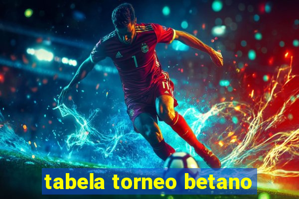 tabela torneo betano